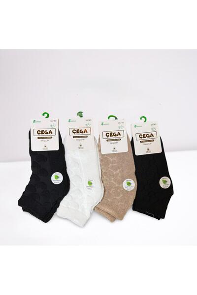 Çega Socks جوارب نسائية من الخيزران خياطة مخفية ذات ملمس خاص، عبوة من 6 قطع