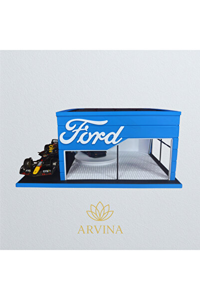 Arvina Atelier Ford Büyük Showroom | Koleksiyon Garajı | Parlak Logo | 1:64 Ö...