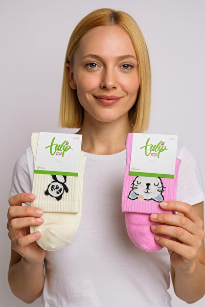 Tulip Women's Ankle Length Figured Socks 6-Piece Set