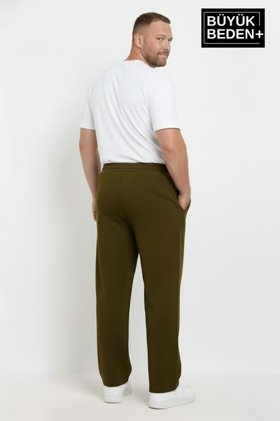 Superlife Men's Plus Size Brooklyn 1970 Printed Elastic Waistband Leg Hem Patchwork Sweatpants Spr26Ea952-3