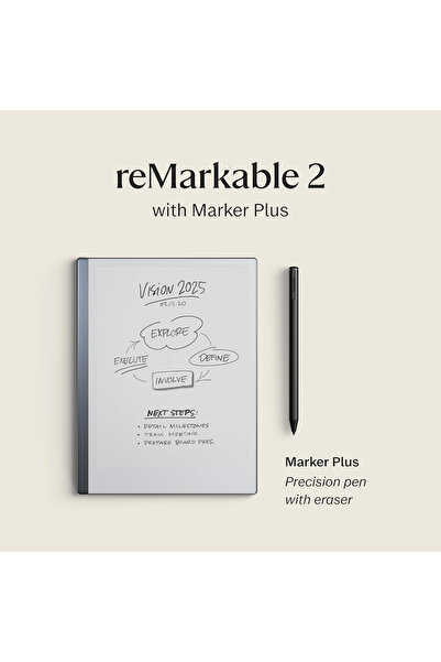 remarkable 2 Tablet ePaper με Marker Plus και άκρες Marker, Ασημί