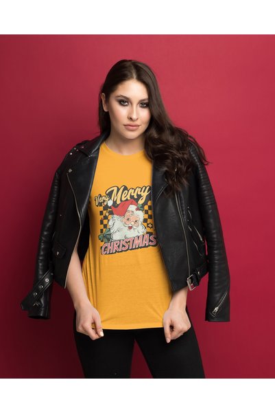 MVRDAR Tricou de Craciun unisex din 100% bumbac pentru femei si barbati