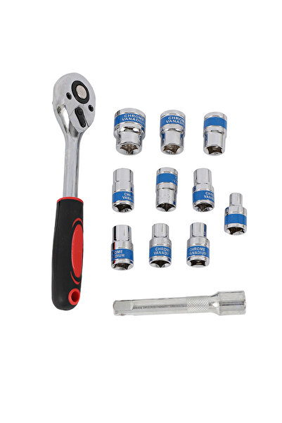 Lawazim Ratchet Wrench Set 12pc Chrome Vanadium Tool Kit