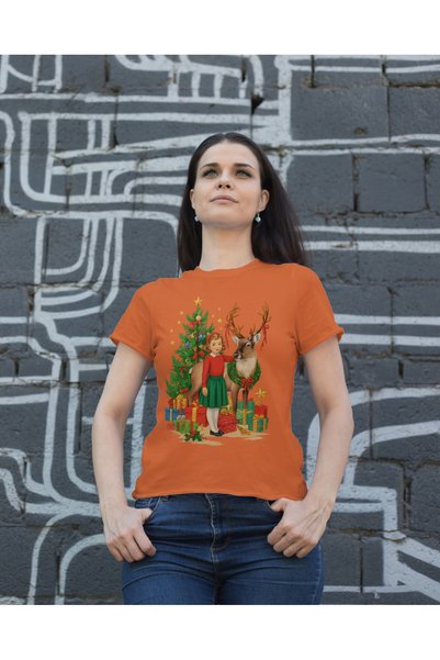 MVRDAR Tricou de Craciun unisex din 100% bumbac pentru femei si barbati