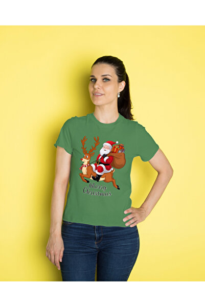 MVRDAR Tricou de Craciun unisex din 100% bumbac pentru femei si barbati