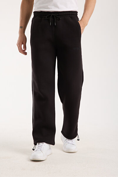 RDR-X Men's Black 3 Thread Adjustable Leg Track Pants