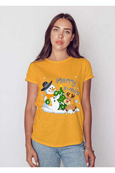 MVRDAR Tricou de Craciun unisex din 100% bumbac pentru femei si barbati