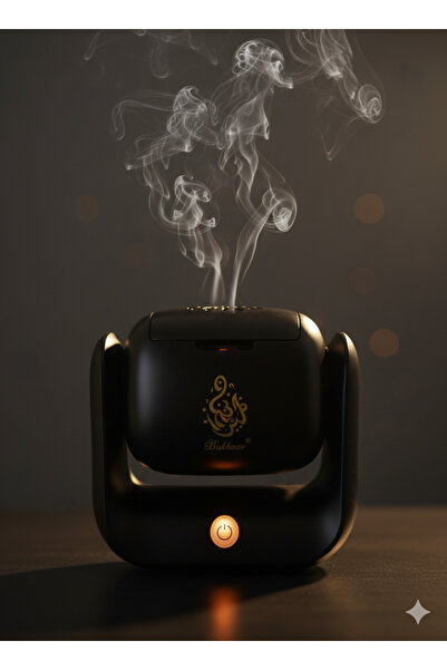 Trendora مبخرة كهربائية محمولة - قابلة لإعادة الشحن، تدور بزاوية 90 درجة، سريعة التسخين، حامل بخور العود