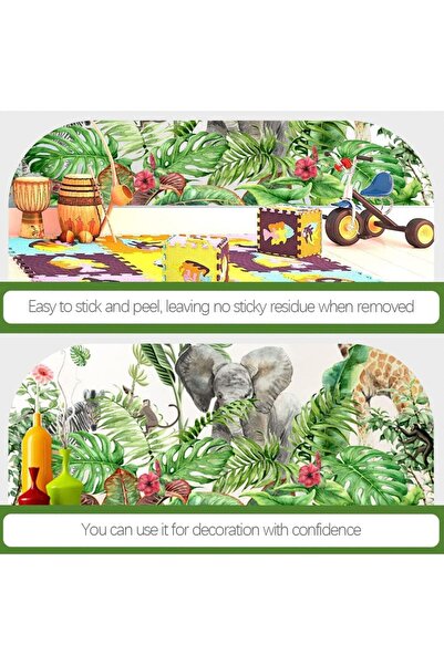X SPRING Xspring Tropical Rainforest Animal Wall Decals - Removable Nursery Stickers