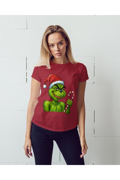 MVRDAR Tricou de Craciun unisex din 100% bumbac pentru femei si barbati