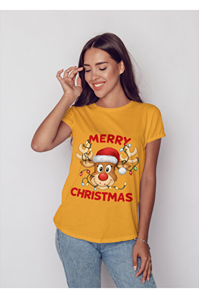MVRDAR Tricou de Craciun unisex din 100% bumbac pentru femei si barbati