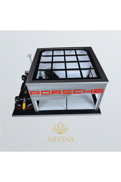 Arvina Atelier Porsche Büyük Showroom | Koleksiyon Garajı | Parlak Logo | 1:6...
