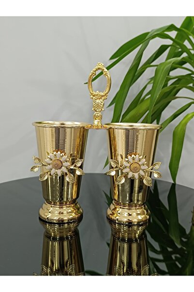 PARILTI HOME COLLECTİON طقم من 2 حامل ملاعق ذهبي