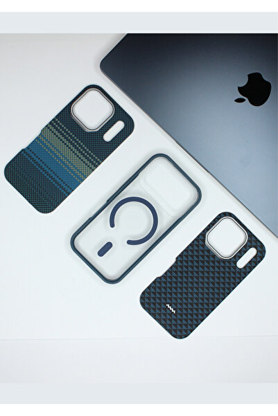 Beecover İphone 17 Pro Max Kılıf 3 in 1 Magsafe Özdellikli Kevlar Kaplama Lüx...
