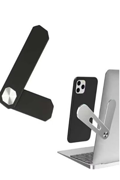 OEM Magnetic Side Laptop Stand, Foldable, Aluminum, Adjustable, Quick Mount, Black