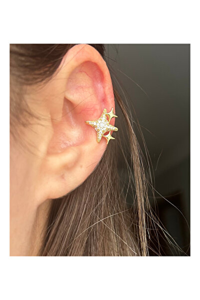 Peline Aksesuar Yıldız detay gold earcuff