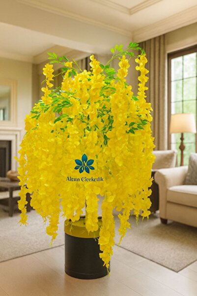 Altun Çiçekcilik Yapay Akasya Yaprakları Ağaç 150 Cm Lux Metal Saksı Dahil