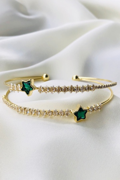 Bonicce 2li Su Yolu Taşlı Kadın Çelik Bileklik Paslanmaz Çelik