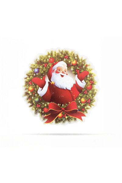 Family Christmas Decoratiune de Craciun cu LED RGB - autocolant - model coroana