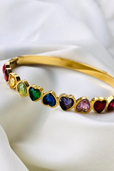 Bonicce Çok Renkli Kadın Çelik Kelepçe Bileklik