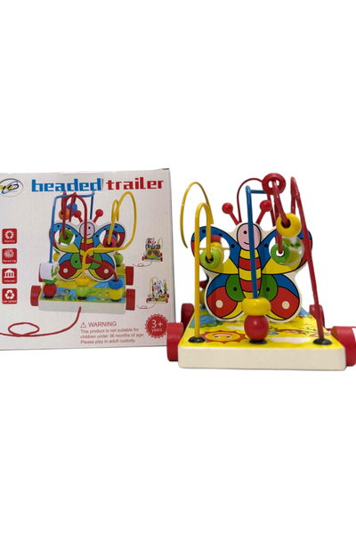 Denn Store Centru de joacă cu traseu pentru mărgele Fluture – Jucărie educati...