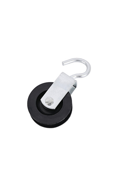 Lawazim Single Pulley with Hook 60mm Black