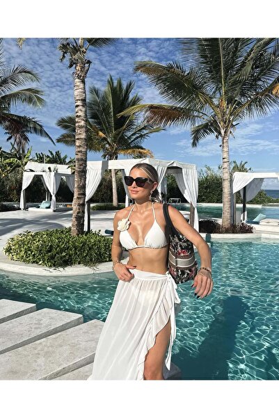 BF Bikini Fashion Σετ μπικίνι παρέο Fleur Blanc