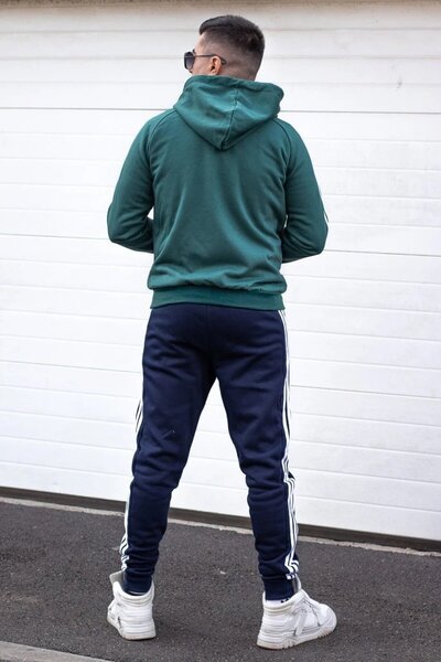 EXCLUSIVE STYLE Men's cotton tracksuit - ExDG Green/Navy