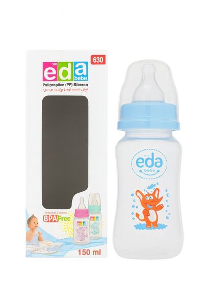 Eda Bebe Polipropilen (PP) Biberon – 150 ml | BPA Free | Mavi