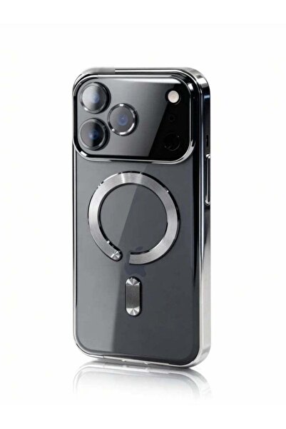 iphone جراب مغناطيسي لهاتف Orange Life 17 Pro Max — إطار معدني مع حامل دوار