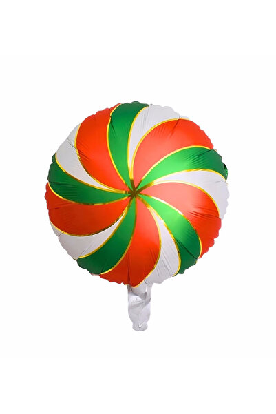 Party City Balon din folie de bomboane roșu verde – 45 cm Decor pentru petrec...