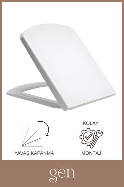 GenPlus Drom Kare Soft Duroplast Klozet Kapağı