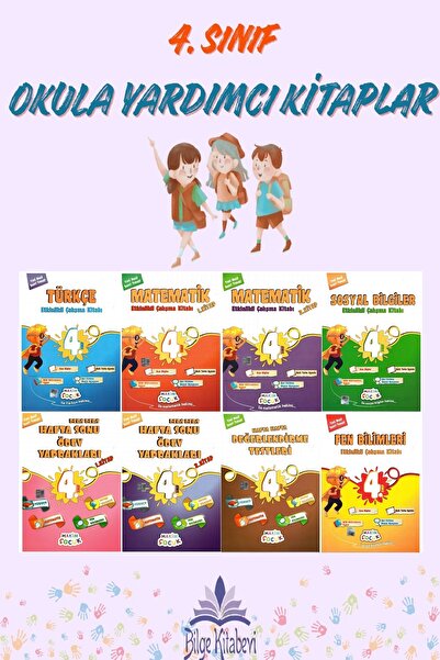 Hakim Yayınları 4.Sınıf Yeni Nesil Beceri Temelli Etkinlikli Hakim Set (8 Kitap)