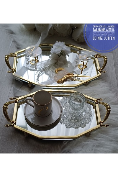 LilAmor Concept Hediyelik Soz nisan tepsisi metal aynali