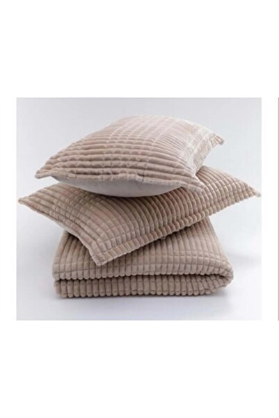 Özdilek Modern Line Özdilek Single Blanket Set - Pyramid Beige (150X220)