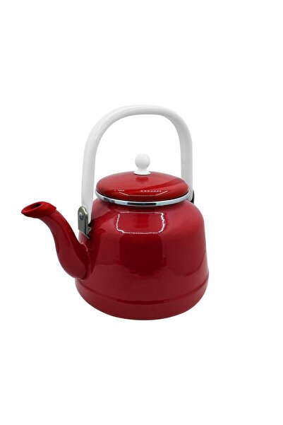 Orcamp إبريق شاي للتخييم مطلي بالمينا باللون الأحمر OUT-1551