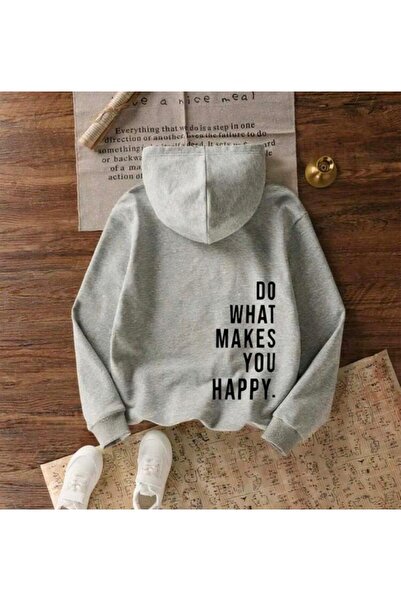 Elvino Written Printed Women'S/Men's Unisex Oversized Hooded 3-Thread Sweatshirt