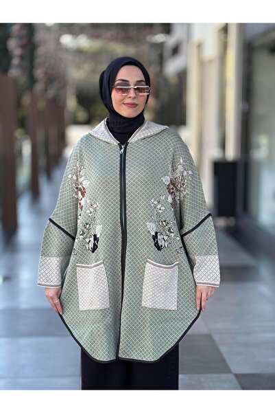 Ranasubaşı Floral Patterned Hooded Cardigan