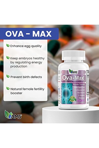 AMS America Medic & Science OVA-Max Prenatal Vitamins for Women, 120 Capsules