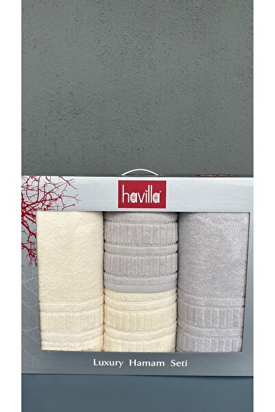 SERENART HOME HAVİLLA HAMAM SETİ GRİ