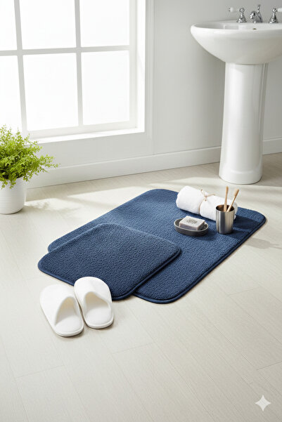 Madame Coco Deluxe Bath Mat-Navy Blue-50X80-45X50