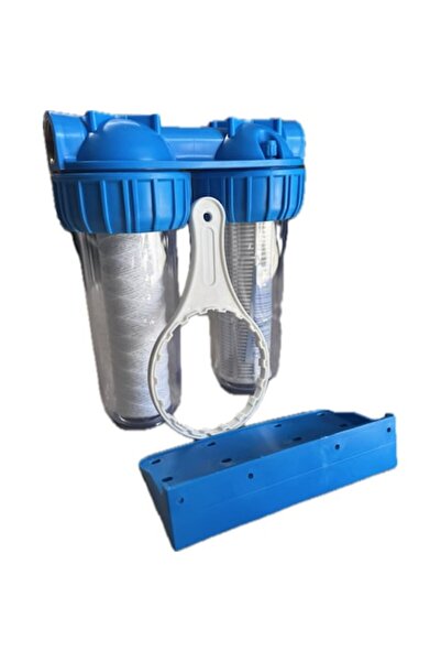 OEM Double water filter 10"X 1" (inlet/outlet) —with cartridges included-cotton & sieve