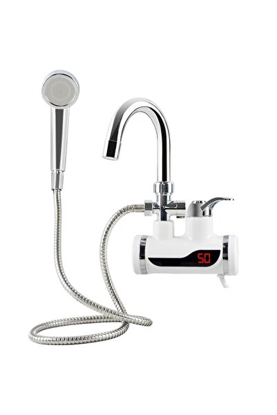 AriDam Robinet Electric AriDam® Montaj Pe Perete Cu Functie Dus - Putere 3000W, Pipa Pivotanta 180°