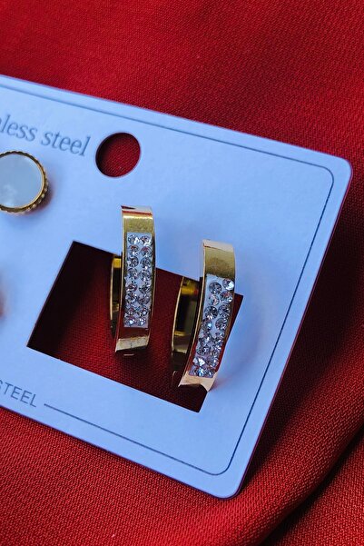 Marka Set of 3 Women's Steel Earrings