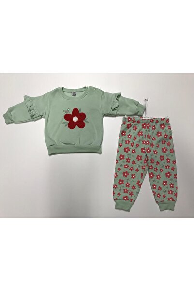 Baby Slon Kids Clup Kışlık 3 iplik şardonlu nakış işlemeli bisiklet yaka çıtç...