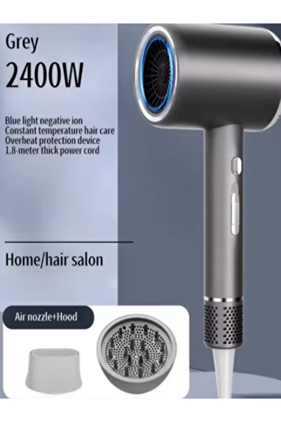 OEM Hair dryer, power 2400 W, fast drying, negative ions, gray color