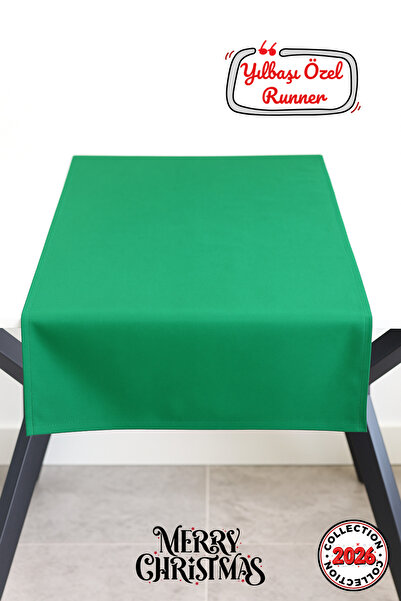 Soft Kare Yılbaşı Desenli Su Geçirmez Leke Tutmaz Masa Üstü Runner | Christma...