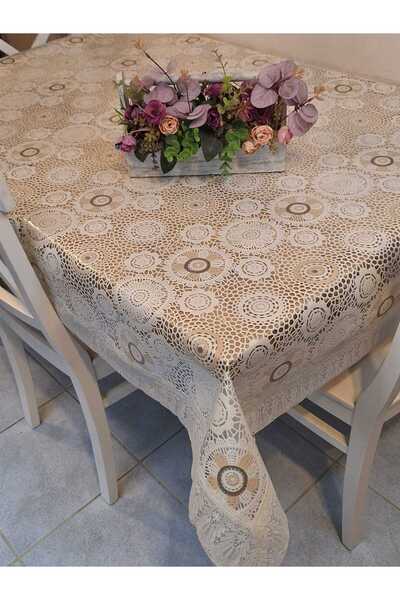 Başak Ev Tekstili Lace Edged 120X150 cm Pvc Oilcloth Erasable Patterned Tablecloth