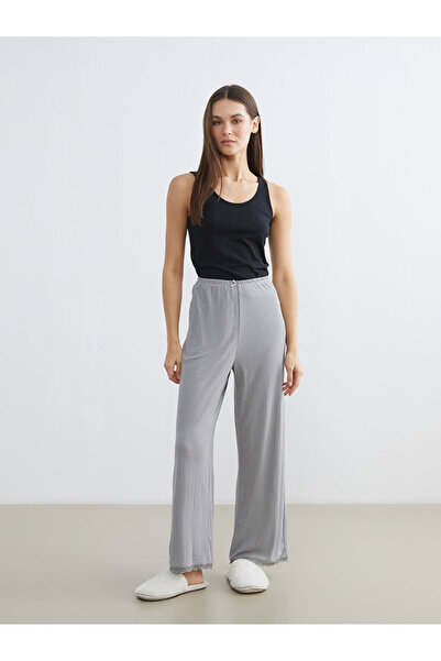 LC Waikiki Elastic Waist Lace-Like Knit Women's Pajama Bottoms