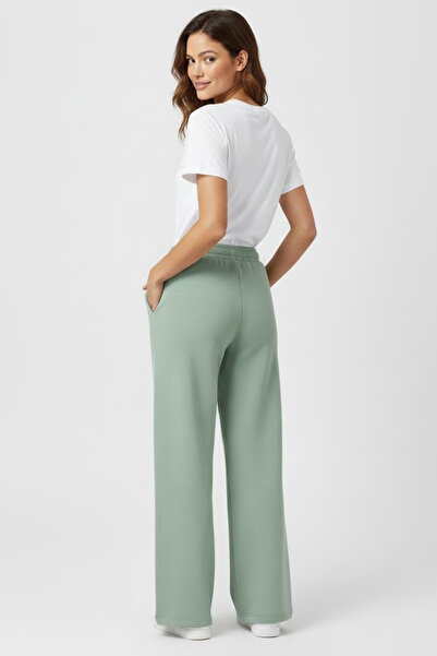 Superlife Women's Two Thread Comfortable Fit High Waist Wide Leg Pants Spr26Eak988